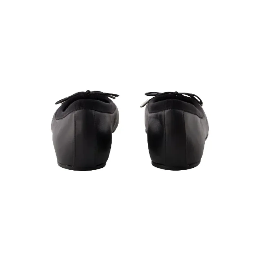 Ballerina Sko^Alexander McQueen e læderflade Sort