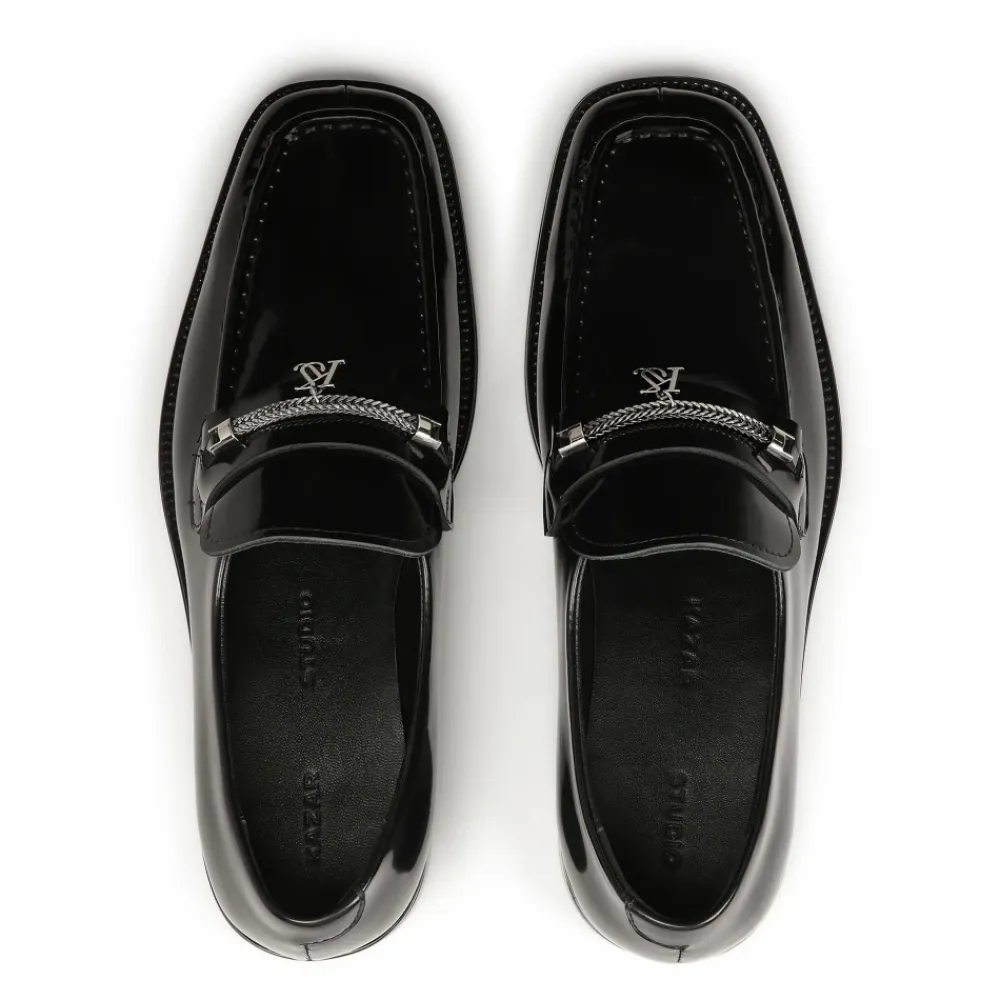 Loafers<Kazar Studio e loafers med smykkeudsmykning Sort