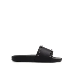 Sandaler<Valentino Garavani e Slides med Tone Studs Sort