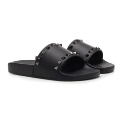 Sandaler<Valentino Garavani e Slides med Tone Studs Sort