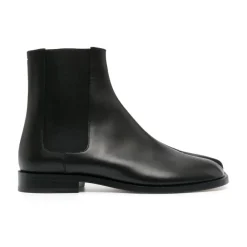 Chelsea Boots^Maison Margiela e Tabi Tå Læderstøvler Sort
