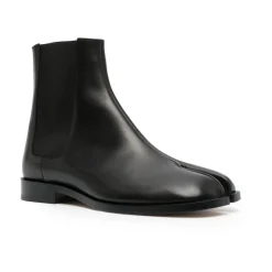 Chelsea Boots^Maison Margiela e Tabi Tå Læderstøvler Sort