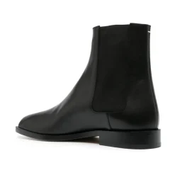 Chelsea Boots^Maison Margiela e Tabi Tå Læderstøvler Sort