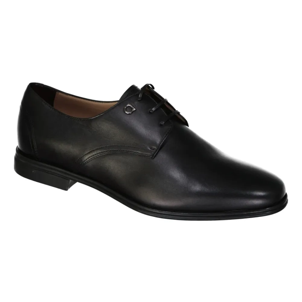 Business Sko<Ferragamo Spencer Leather Derby Shoes Sort