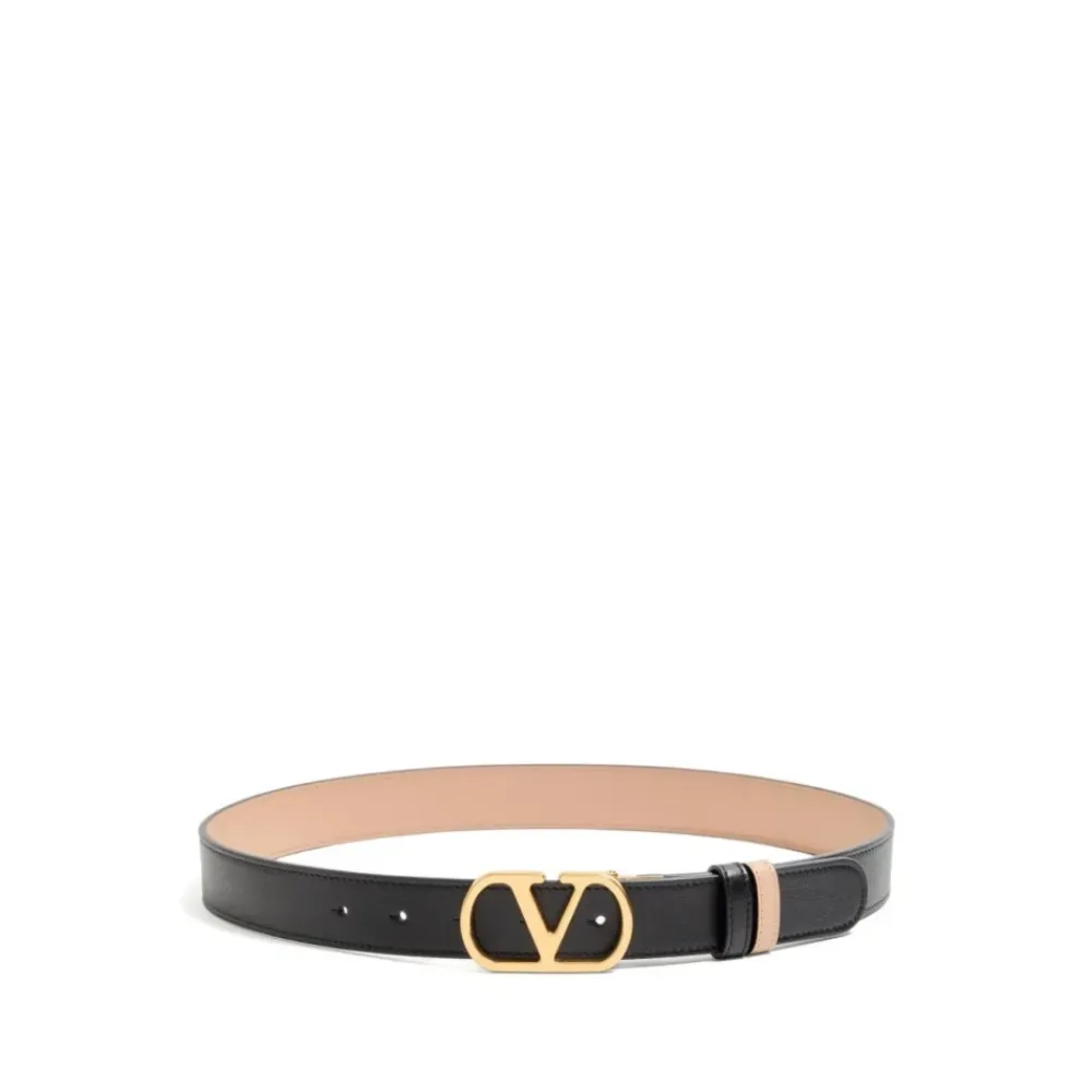 Bælter<Valentino Garavani Spænde Bælte Nero/Rose Sand Sort