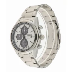 Ure^Seiko Sport Chronograph Quartz Solur Hvid