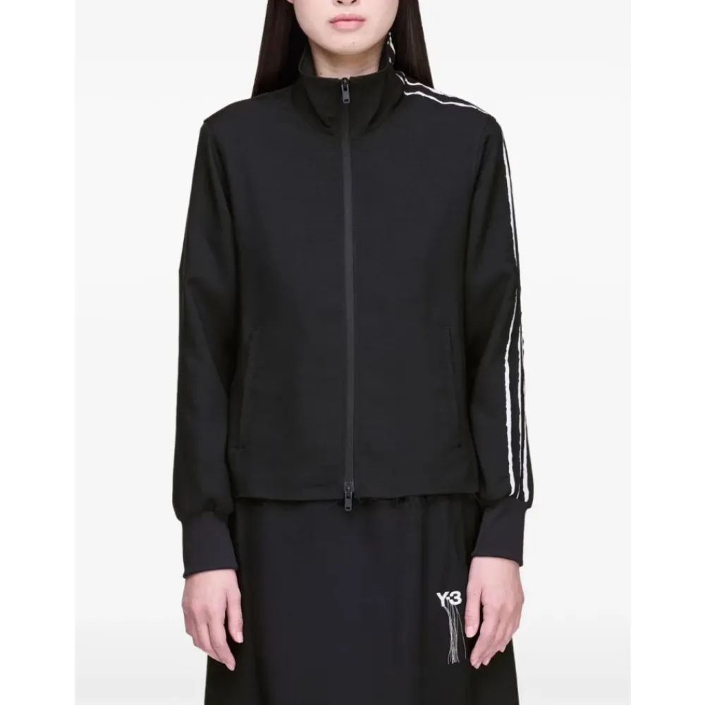 Træningsjakker^Y-3 Sport Uniform Raw Cut 3 Stripes Track Top Sort