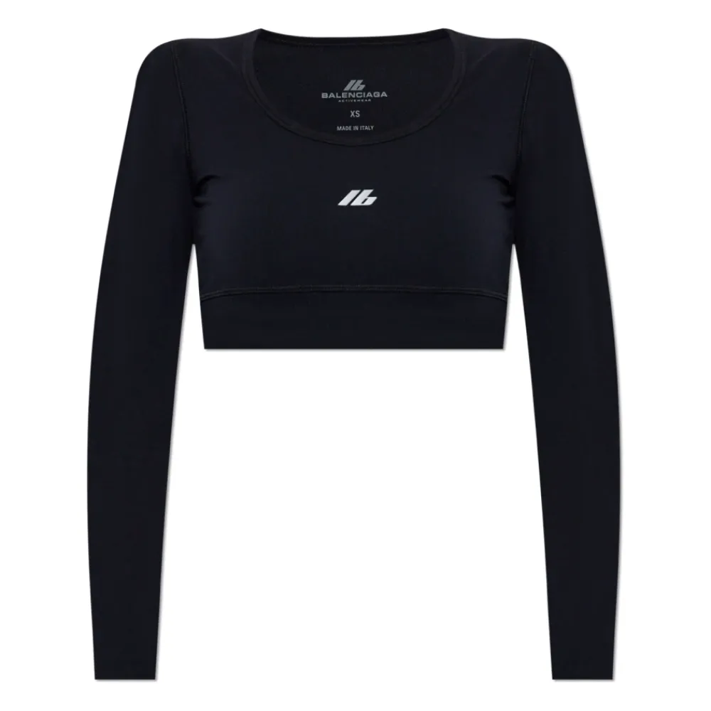 T-Shirts & Toppe|Træningstrøjer<Balenciaga Sports top med logo Sort