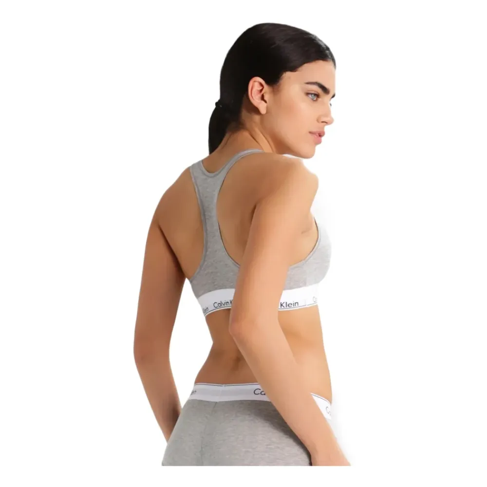 T-Shirts & Toppe<Calvin Klein Sporty Sports-BH med Gummibogstaver Grå