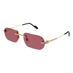 Solbriller<Cartier Squared Sunglasses Gul