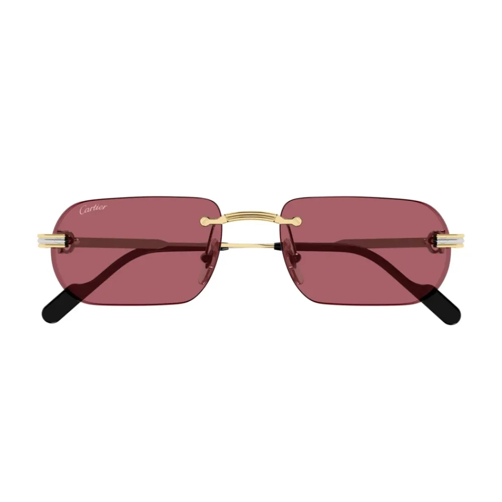 Solbriller<Cartier Squared Sunglasses Gul