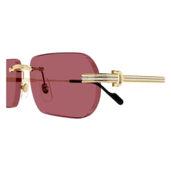 Solbriller<Cartier Squared Sunglasses Gul