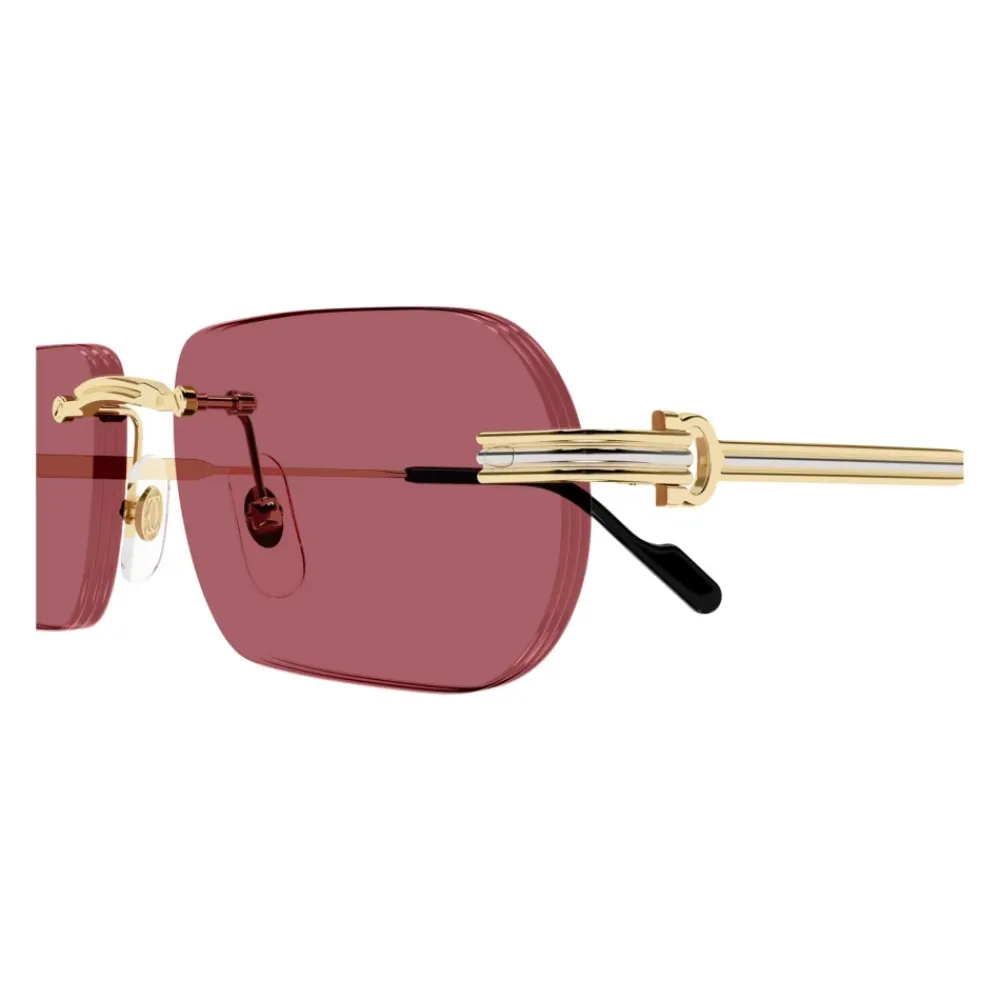 Solbriller<Cartier Squared Sunglasses Gul
