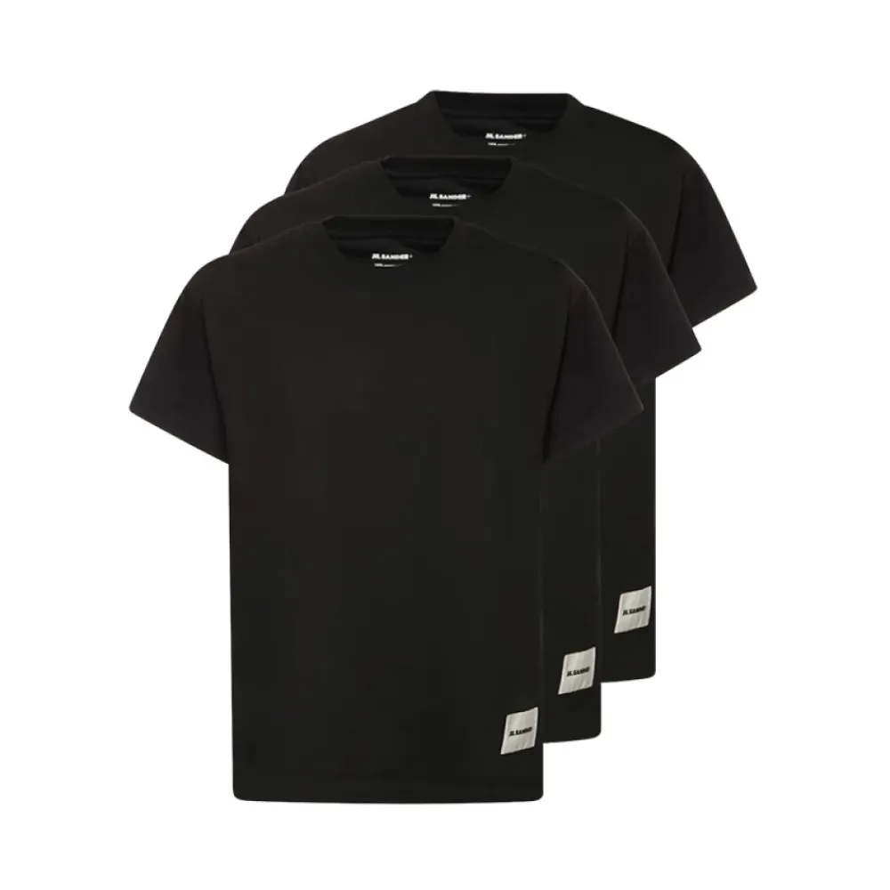 T-Shirts^Jil Sander Sæt med tre bomulds T-shirts Sort