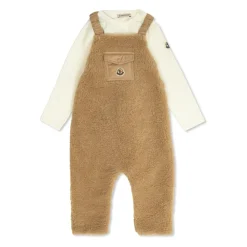 Bodystocking & Sæt<Moncler Sæt: top og bukser af falsk pels med seler Beige