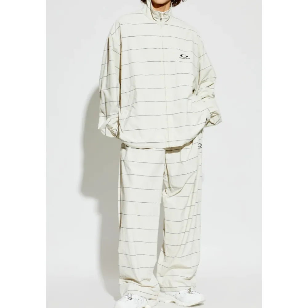 Jakker^Balenciaga Standing Collar Jacket Beige