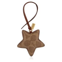 Tilbehør Til Tasker^Coach Star Puffy Bag Charm In Signature Canvas Brun