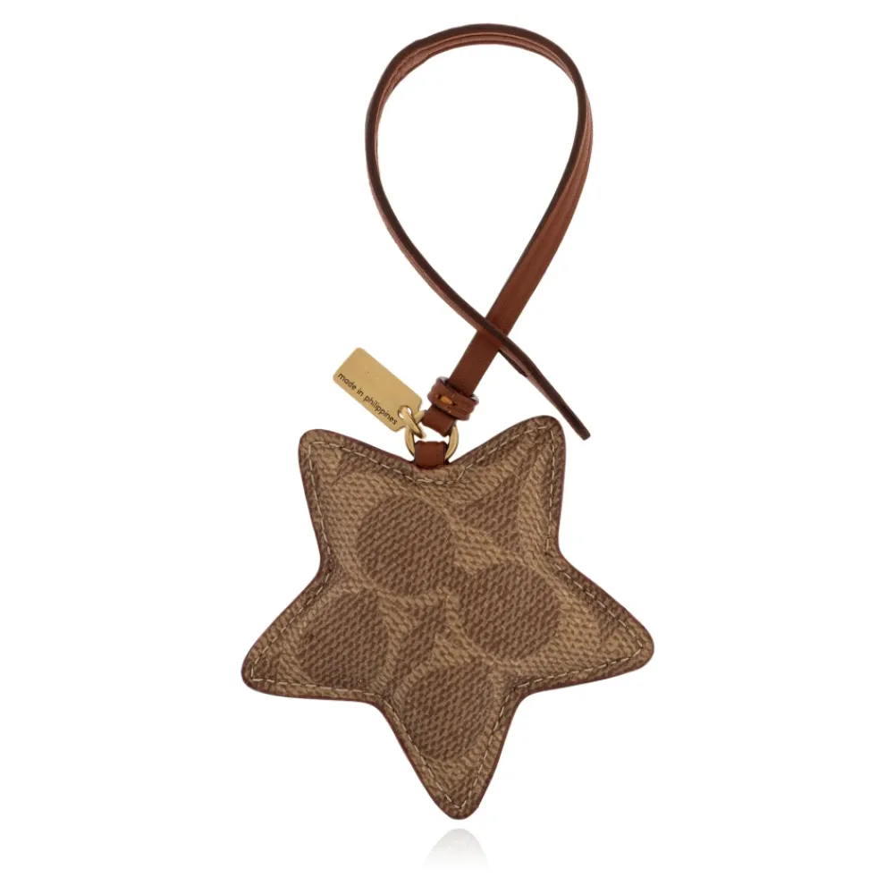 Tilbehør Til Tasker^Coach Star Puffy Bag Charm In Signature Canvas Brun