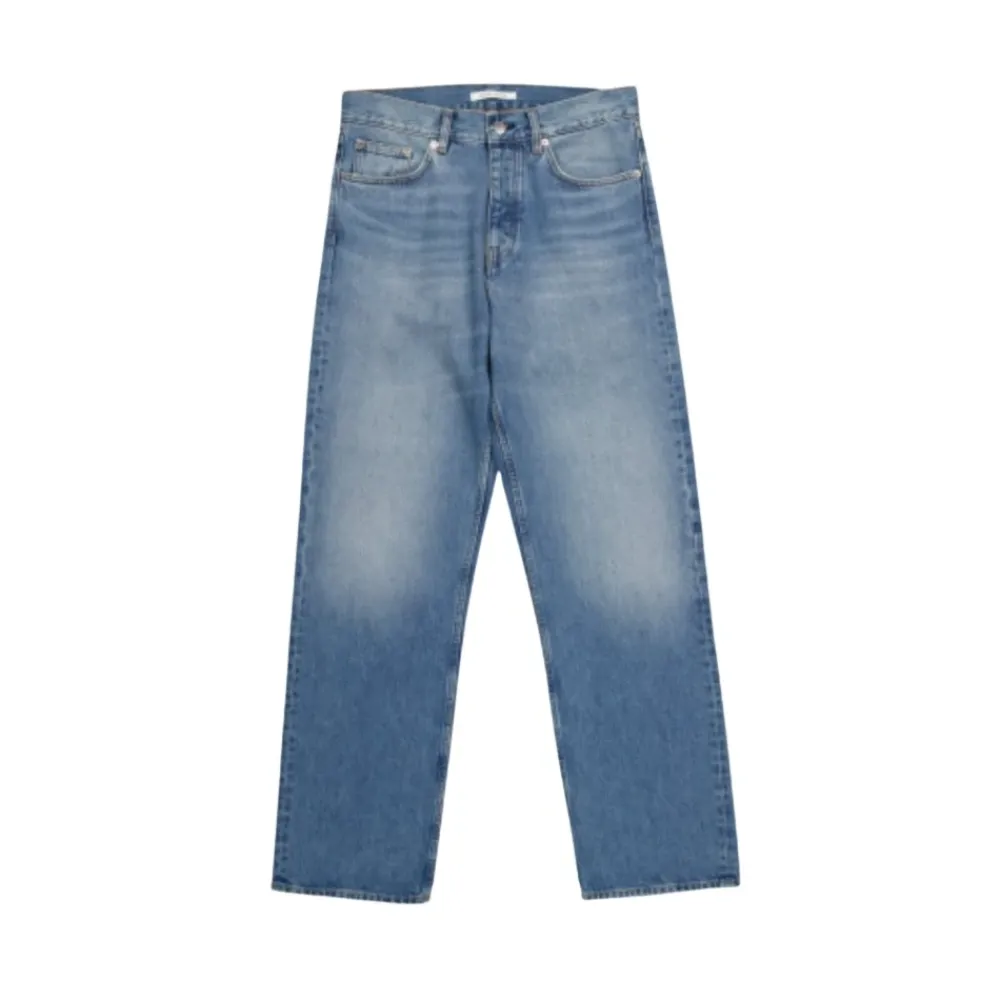 Jeans^Sunflower Sten Vasket Denim Jeans Komfort Fit Blå