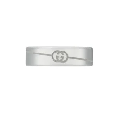 Smykker^Gucci Sterlingsølvring med Interlocking G-logo Grå