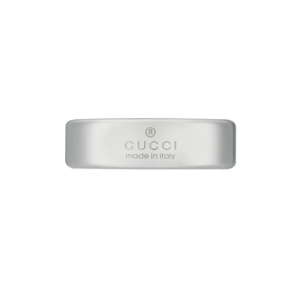 Smykker^Gucci Sterlingsølvring med Interlocking G-logo Grå