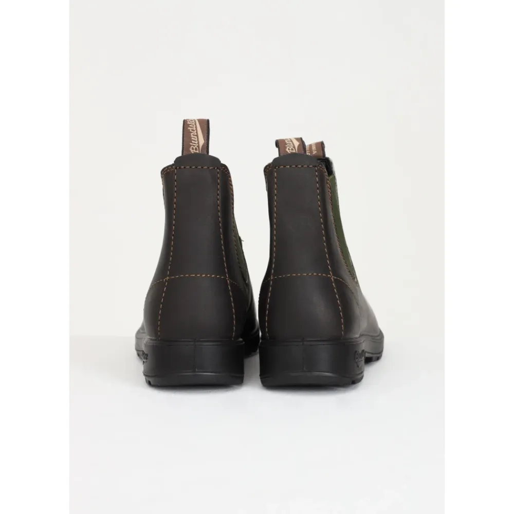 Chelsea Boots^Blundstone Stilede og komfortable brune ankelstøvler Grøn