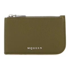 Punge & Kortholder^Alexander McQueen Stilfuld Army Green Læderkortholder Grøn