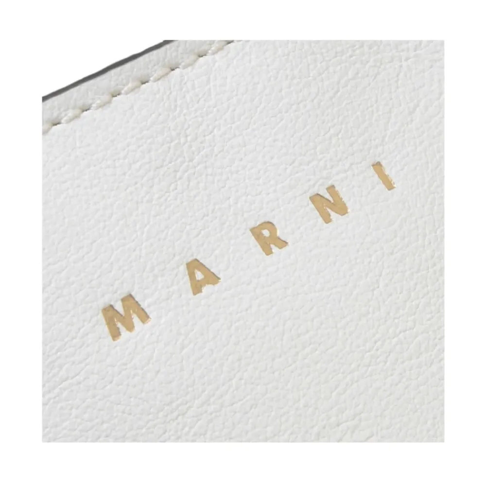 Tasker<Marni Stilfuld Bianco-Verde Skuldertaske Hvid