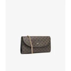 Clutch<Nerogiardini Stilfuld clutch i teknisk materiale Brun