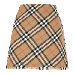Nederdele<Burberry Stilfuld GONNE Kort Nederdel Beige
