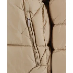Frakker<Parajumpers Stilfuld Lang Jakke med Dobbelt Lynlås Beige