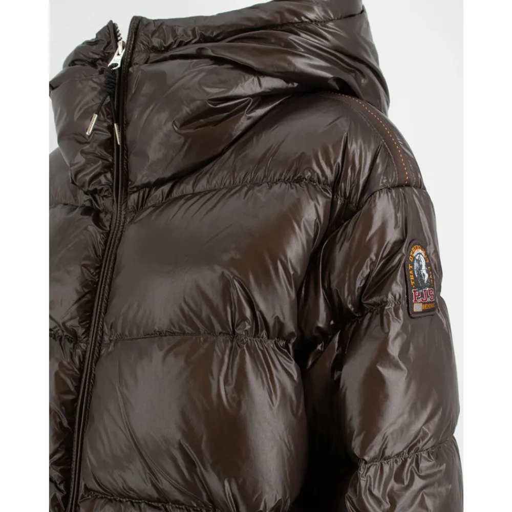 Jakker<Parajumpers Stilfuld Nylonjakke med Dobbelt Lynlås Brun