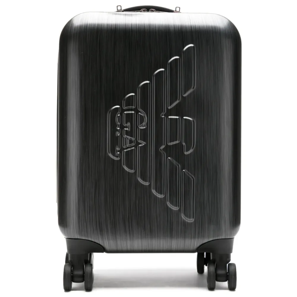 Kufferter<Emporio Armani Stilfuld Rejse Trolley Taske Grå