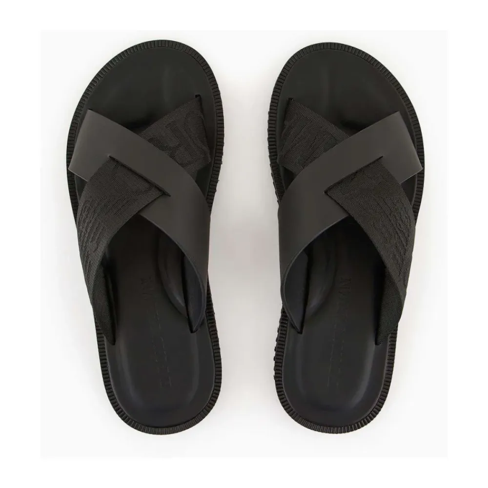 Sandaler<Emporio Armani Stilfuld Sandal til Moderne Look Sort