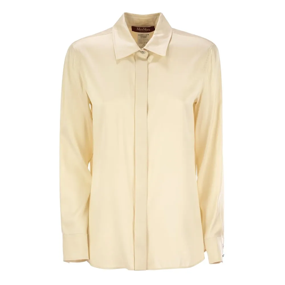 Bluser & Skjorter^Max Mara Studio Stilfuld Skjorte til Kvinder Beige