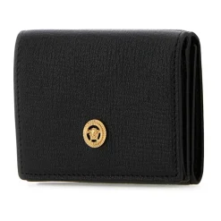 Punge & Kortholder^Versace Stilfuld Læder Pung Sort