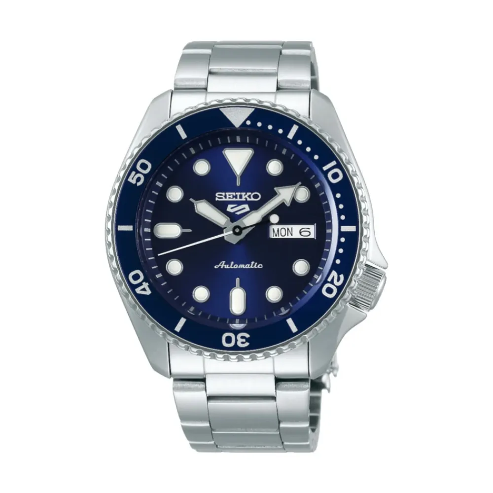 Ure^Seiko Stilfuld Sports Automatisk Ur Blå