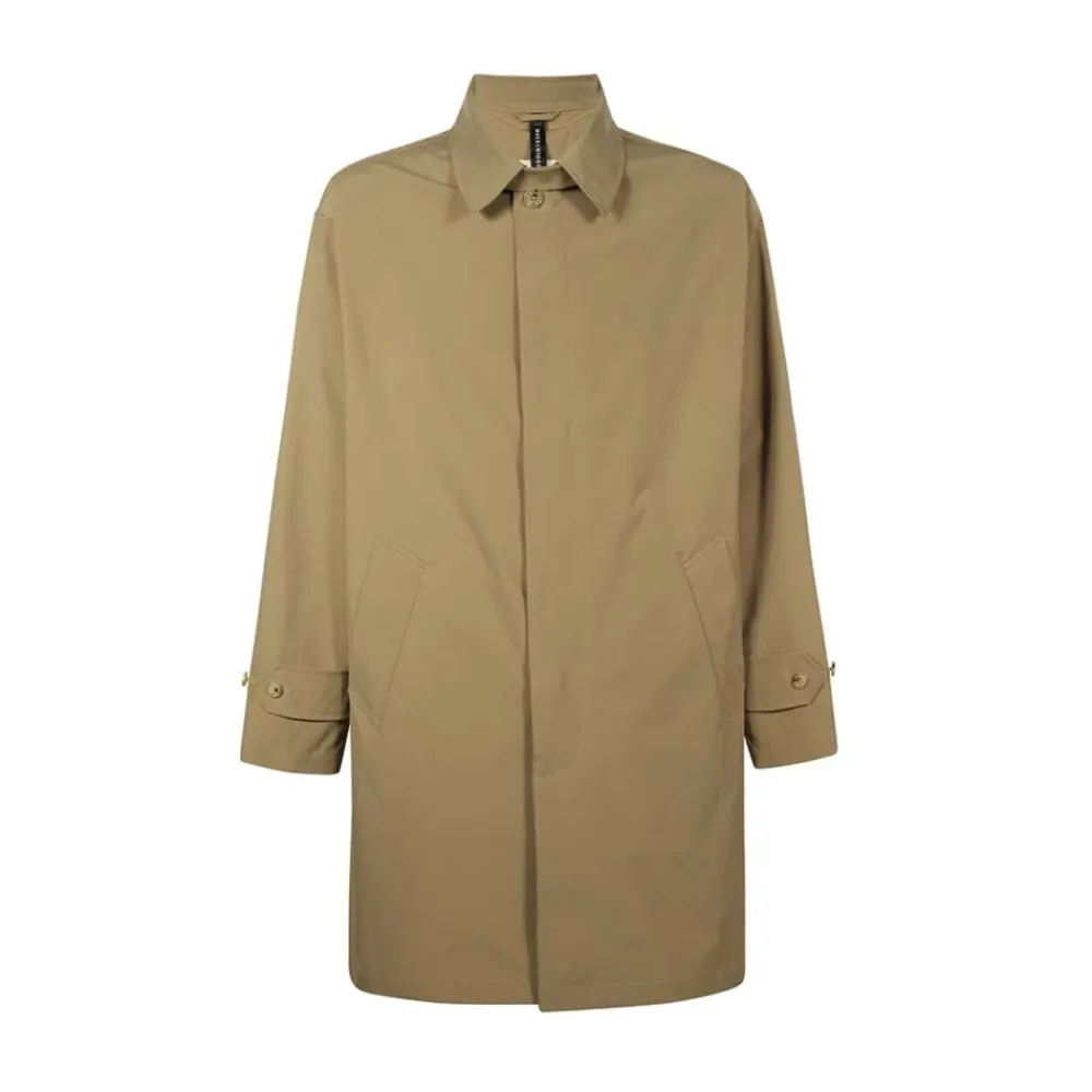 Frakker<Mackintosh Stilfuld Trench Coat med Logo Knapper Beige