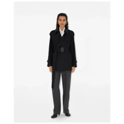 Frakker<Burberry Stilfuld Trenchcoat Sort