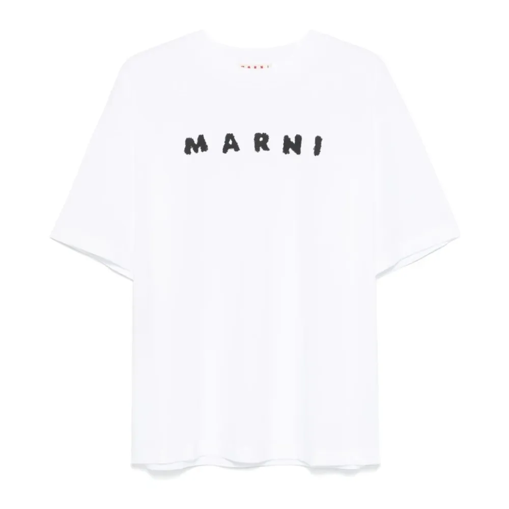 T-Shirts<Marni Stilfuld T-shirt Kollektion Hvid