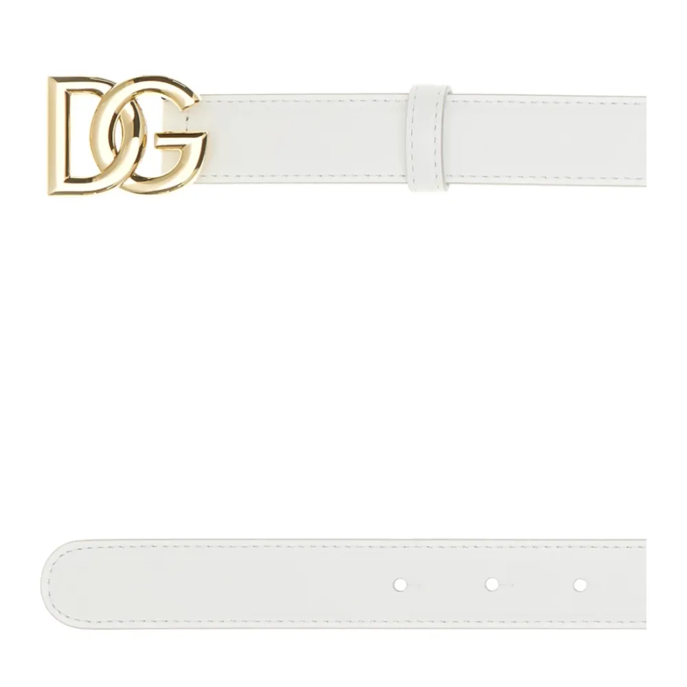 Bælter^Dolce & Gabbana Stilfulde Bælter Samling Hvid