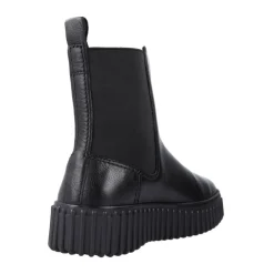 Chelsea Boots^Clarks Stilfulde Chelsea-støvler i Maple Finish Sort