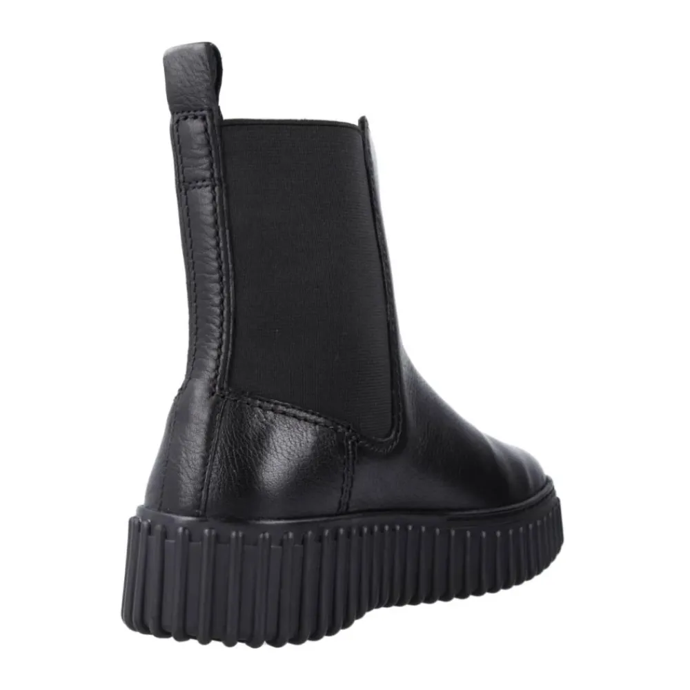 Chelsea Boots^Clarks Stilfulde Chelsea-støvler i Maple Finish Sort
