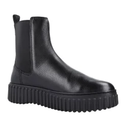 Chelsea Boots^Clarks Stilfulde Chelsea-støvler i Maple Finish Sort