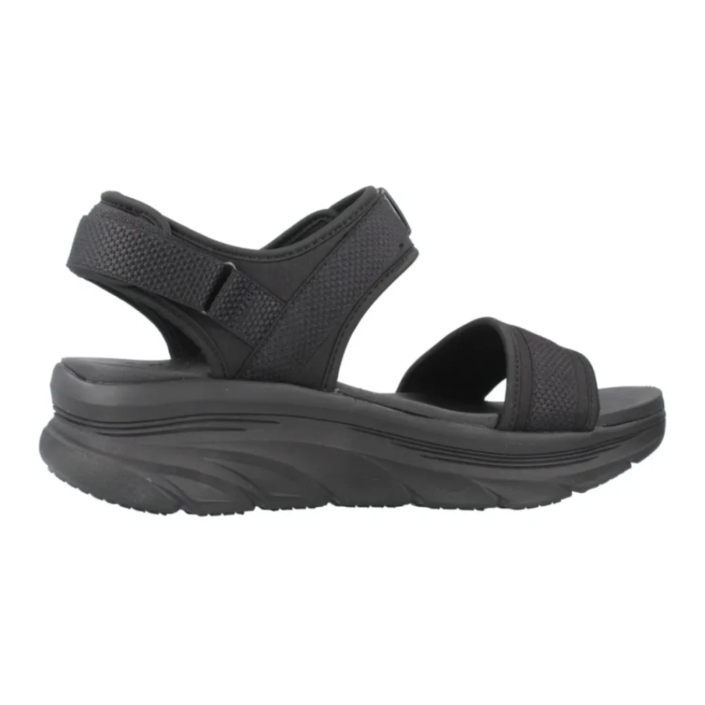 Sandaler^Skechers Stilfulde flade sandaler til kvinder Sort