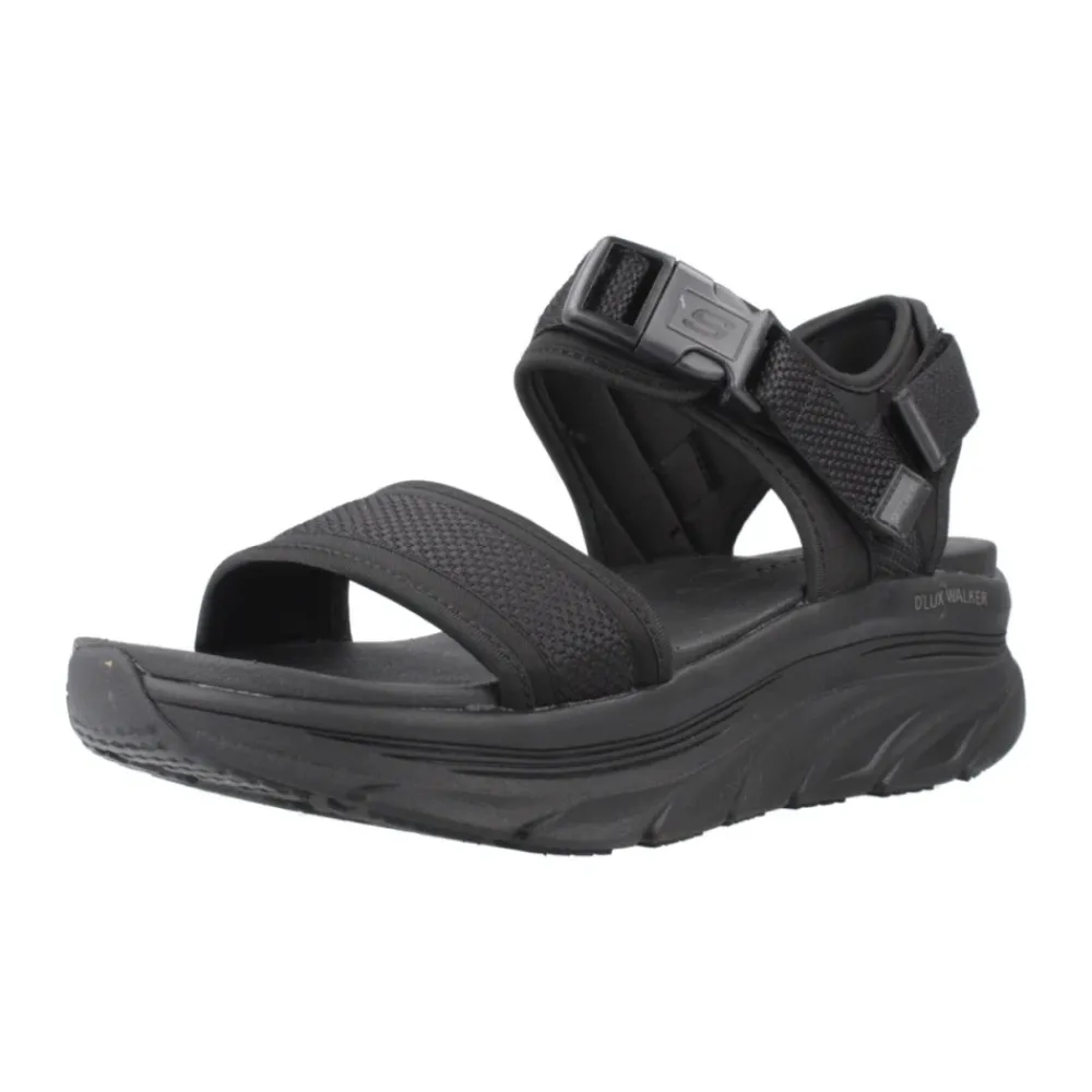 Sandaler^Skechers Stilfulde flade sandaler til kvinder Sort