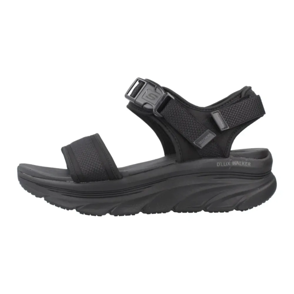 Sandaler^Skechers Stilfulde flade sandaler til kvinder Sort