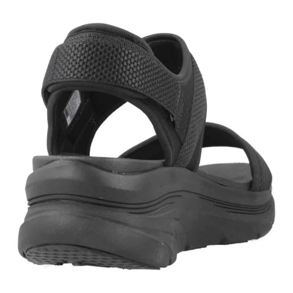 Sandaler^Skechers Stilfulde flade sandaler til kvinder Sort