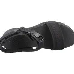 Sandaler^Skechers Stilfulde flade sandaler til kvinder Sort