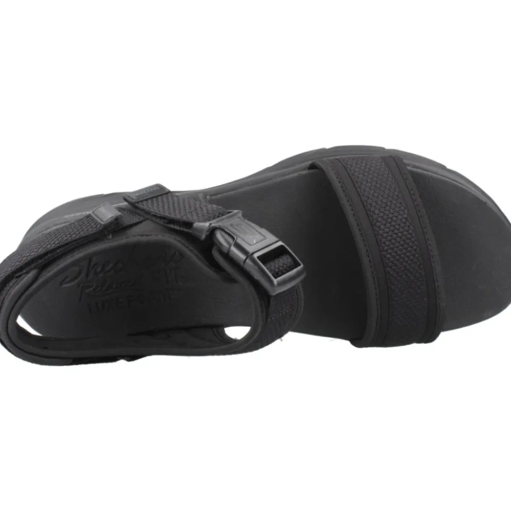 Sandaler^Skechers Stilfulde flade sandaler til kvinder Sort